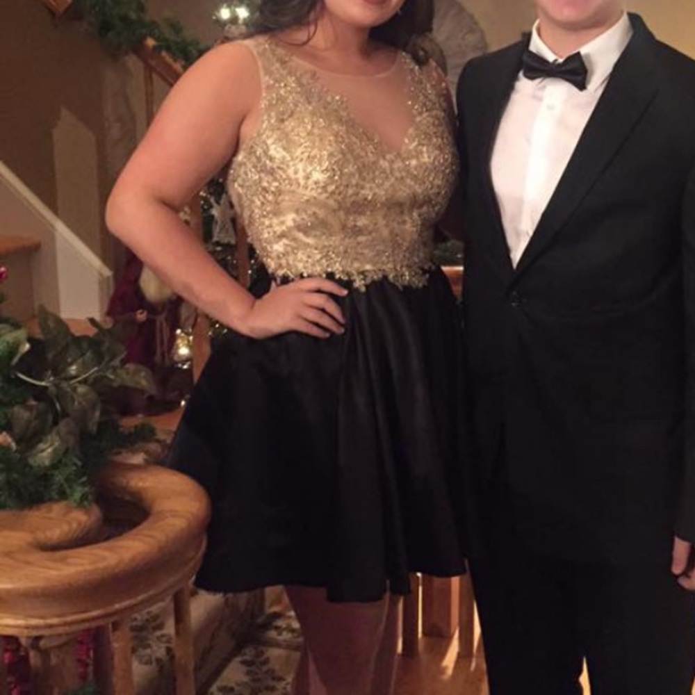 Gold Sequin Formal Dress